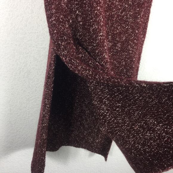 Anthropologie Flowy Maxi Tunic Sleeveless Turtleneck Tunic Sweater Wine Small - Picture 12 of 15